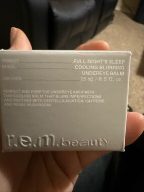 r.e.m. beauty Full Night's Sleep Cooling Blurring Undereye Balm - White